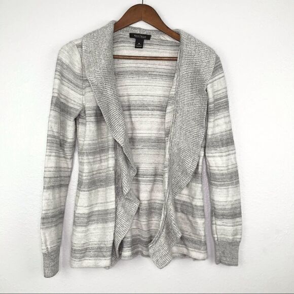 White House Black Market Ruffled Front Sweater - Picture 3 of 8